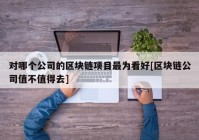 对哪个公司的区块链项目最为看好[区块链公司值不值得去]