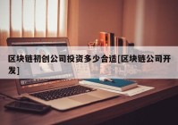 区块链初创公司投资多少合适[区块链公司开发]